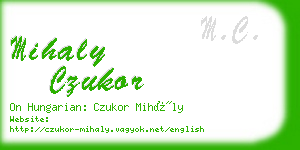 mihaly czukor business card